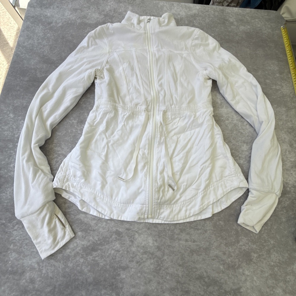 Lululemon Jacket Womens XS White Zip Active Athletic Lined Reversible
